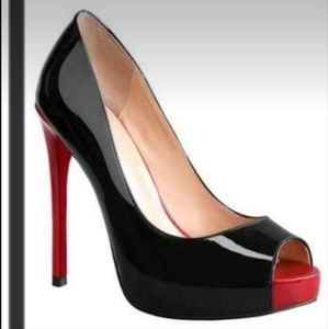 Size 9 red and black stilleto heels